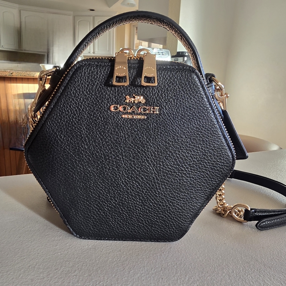 Coach hexagonal crossbody bag